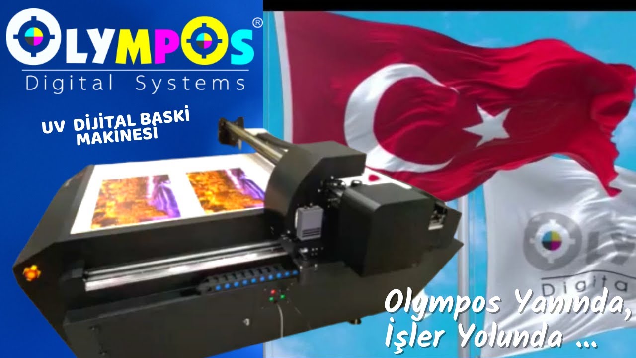 Olympos UV baskı makinesi